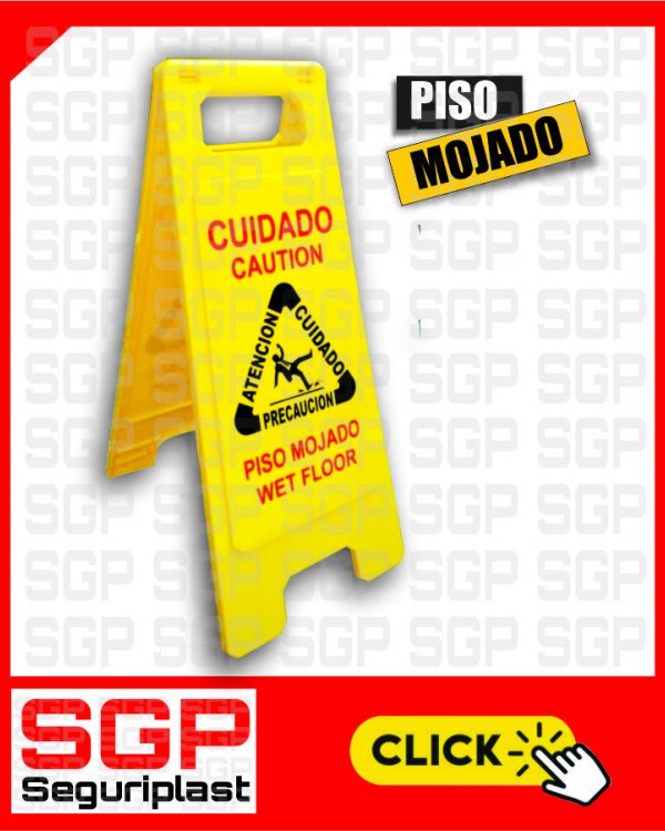 PISO MOJADO DE PLASTICO