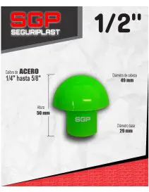 Capuchón de seguridad Verde 1/4