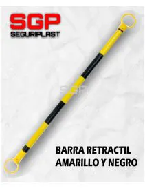 BARRA RETRACTIL AMARILLO Y NEGRO 2.20 MT