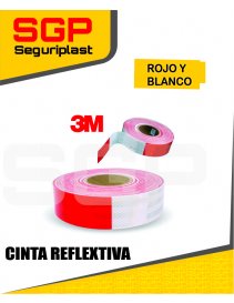 CINTA REFLEXTIVA ROJO Y BLANCO