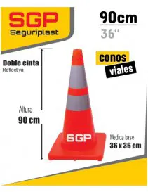 CONO VIALES DE 90 CENTIMETROS